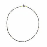 Slim Silver Hematite & Pearl Spacer Necklace by Bella Riley