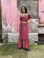 Red Stewart Tartan Rosa Skirt