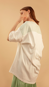 Organic Cotton Oversized T-Shirt With Silk Details by Lora Gene