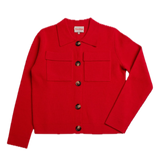 Rebecca Knit Utility Jacket in Red