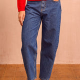 Organic Cotton Mid Wash Barrel Jean