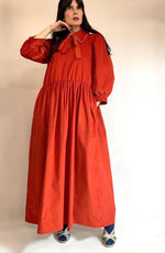 Sadie Maxi Dress in Rust Cord by Minkie Studio