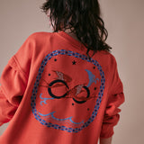 Oversized Angels Sweatshirt in Orange