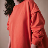 Oversized Angels Sweatshirt in Orange