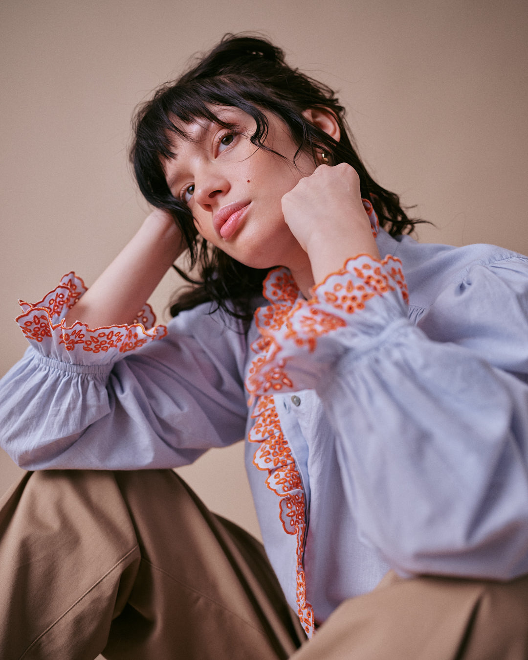Jewel Trim Blouse