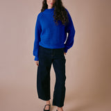 Dusk Italian Merino Jumper in Cobalt