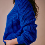 Dusk Italian Merino Jumper in Cobalt