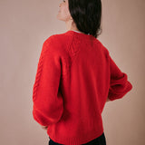 Dawn Italian Merino Jumper in Red