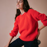 Dawn Italian Merino Jumper in Red
