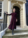 Plum Corduroy Saltaire Shirt Dress by Justine Tabak