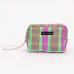 Bright Pink & Green Stripe Recycled Plastic Wash Bag