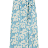 Corrine Light Blue Floral Wrap Skirt
