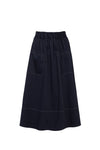 Taylor Elasticated Waist Skirt Navy by Mirla Beane