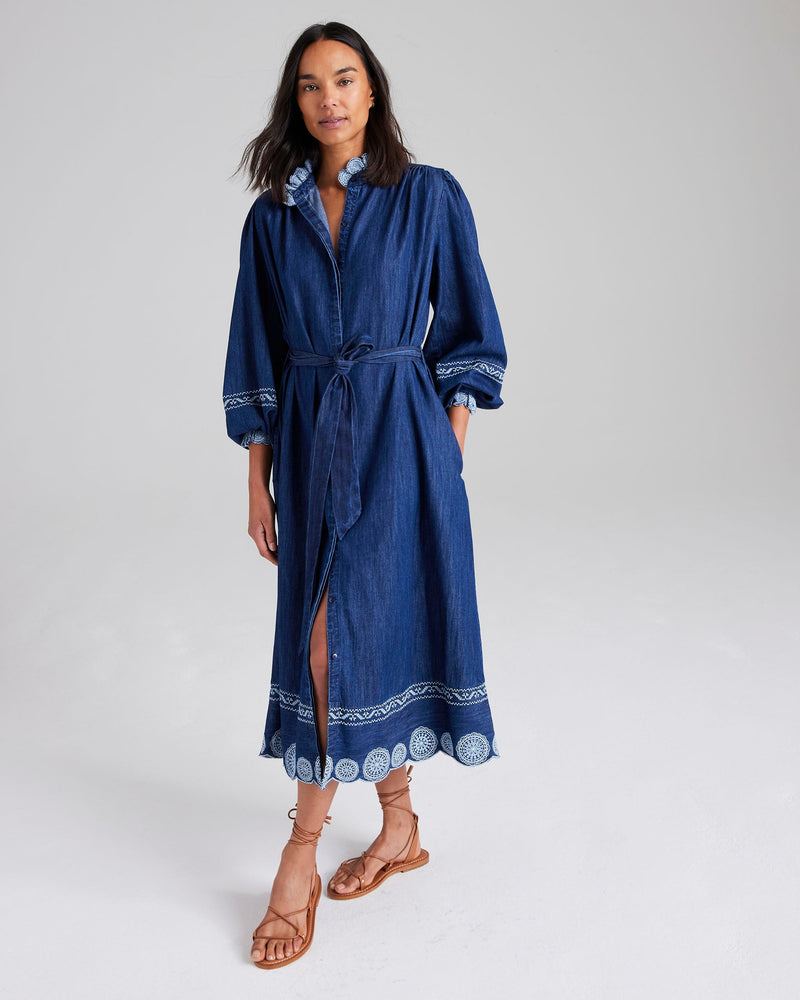 Cow Parsley Denim Dress by Cape Cove