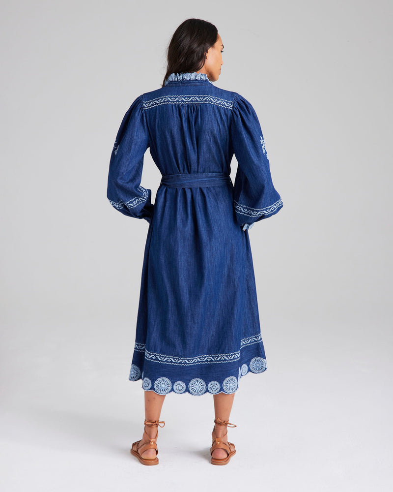 Cow Parsley Denim Dress by Cape Cove