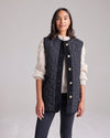 Quilted Gilet in Black by Cape Cove