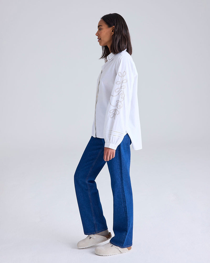 Braid Stitch Collar Blouse by Cape Cove