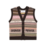 Fairisle Lambswool Waistcoat in Cocoa