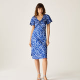 Dahlia Dress Blue Wave
