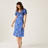 Dahlia Dress Blue Wave