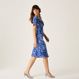 Dahlia Dress Blue Wave