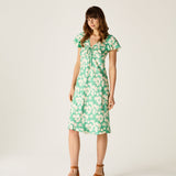 Dahlia Dress Green Floral
