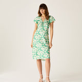 Dahlia Dress Green Floral