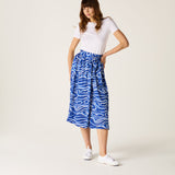 Corrine Blue Wave Wrap Skirt