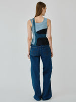 Women's Asymmetrical Upcycled Denim Top | Stella | Fanfare