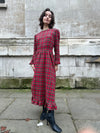 Red Stewart Tartan Flora Dress