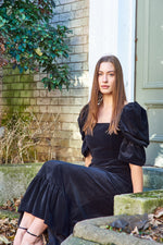 Priscilla Black Velvet Dress by Mary Benson