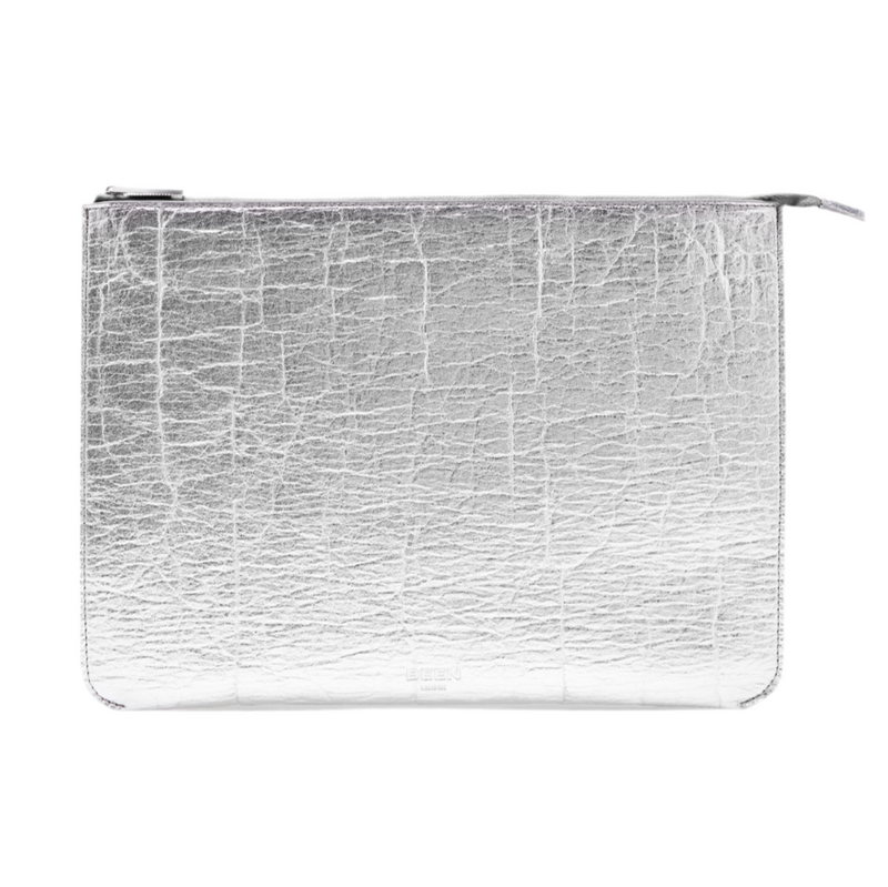 Martello Vegan Silver Laptop Case by Been London