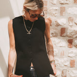 Black Knitted Waistcoat