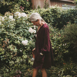 Burgundy Corduroy Mini Dress