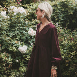 Burgundy Corduroy Mini Dress