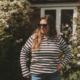 Chocolate Striped Polo Shirt
