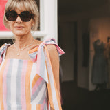 Mila Striped Midi Dress