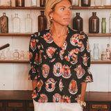 Luna Circus Print Blouse