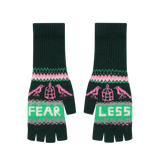 Fearless Fingerless Mittens in Forest Green