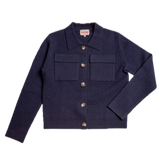 Rebecca Knit Utility Jacket in Navy