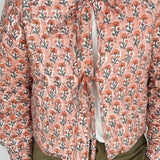 Pippa Cotton Quilted Jacket in Salmon