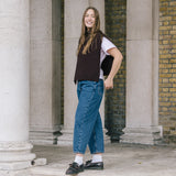 Funnel Neck Tabard in Maroon