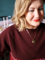 Zig Zag Sweater In Russet Red by Quinton Chadwick