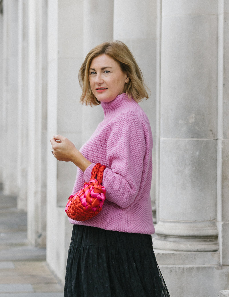 Nest Bag in Lipstick Red and Hot Pink by Isla de Gar