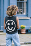 Old Skool cotton tank top in charcoal by Slow Love