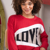 Love Cotton Sweater in Red