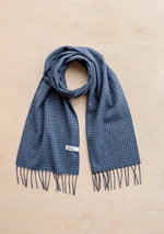 Lambswool Scarf in Blue Tweed Check by TBCo.