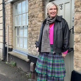 Lottie Green Tartan Midi Skirt