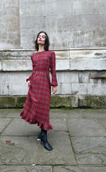 Red Stewart Tartan Flora Dress