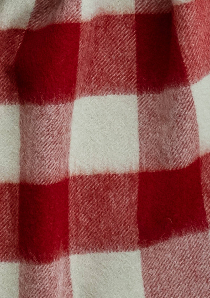 Lambswool Scarf in Red Gingham by TBCo.